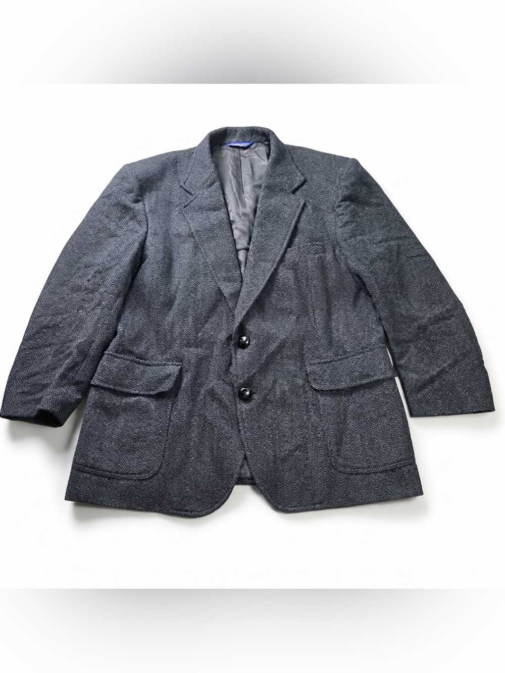 Vintage Pendleton Men's 100% Pure Virgin Wool Blue/Charcoal